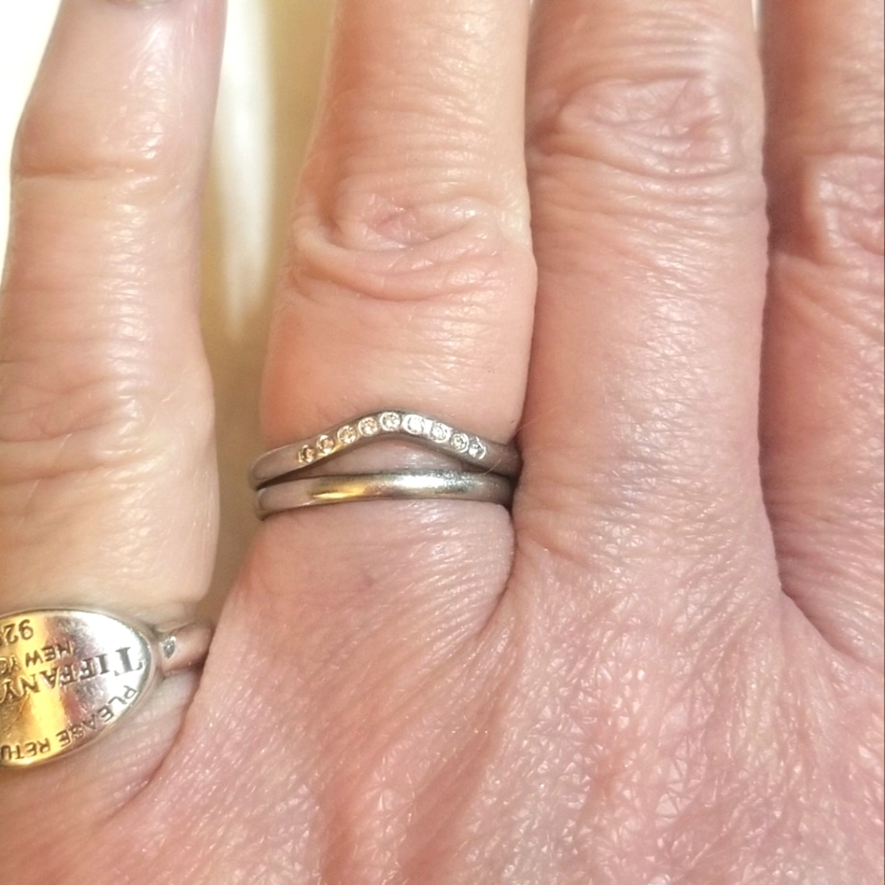 Tiffany & Co PLATINUM DIAMOND Wave Ring
